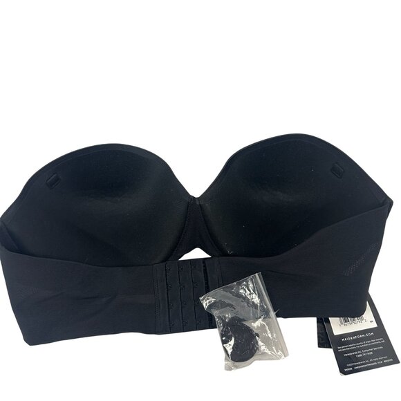 Maidenform Strapless Dreamwire Bra 38C Natural Lift No Pinch Black Adjustable - Picture 7 of 9